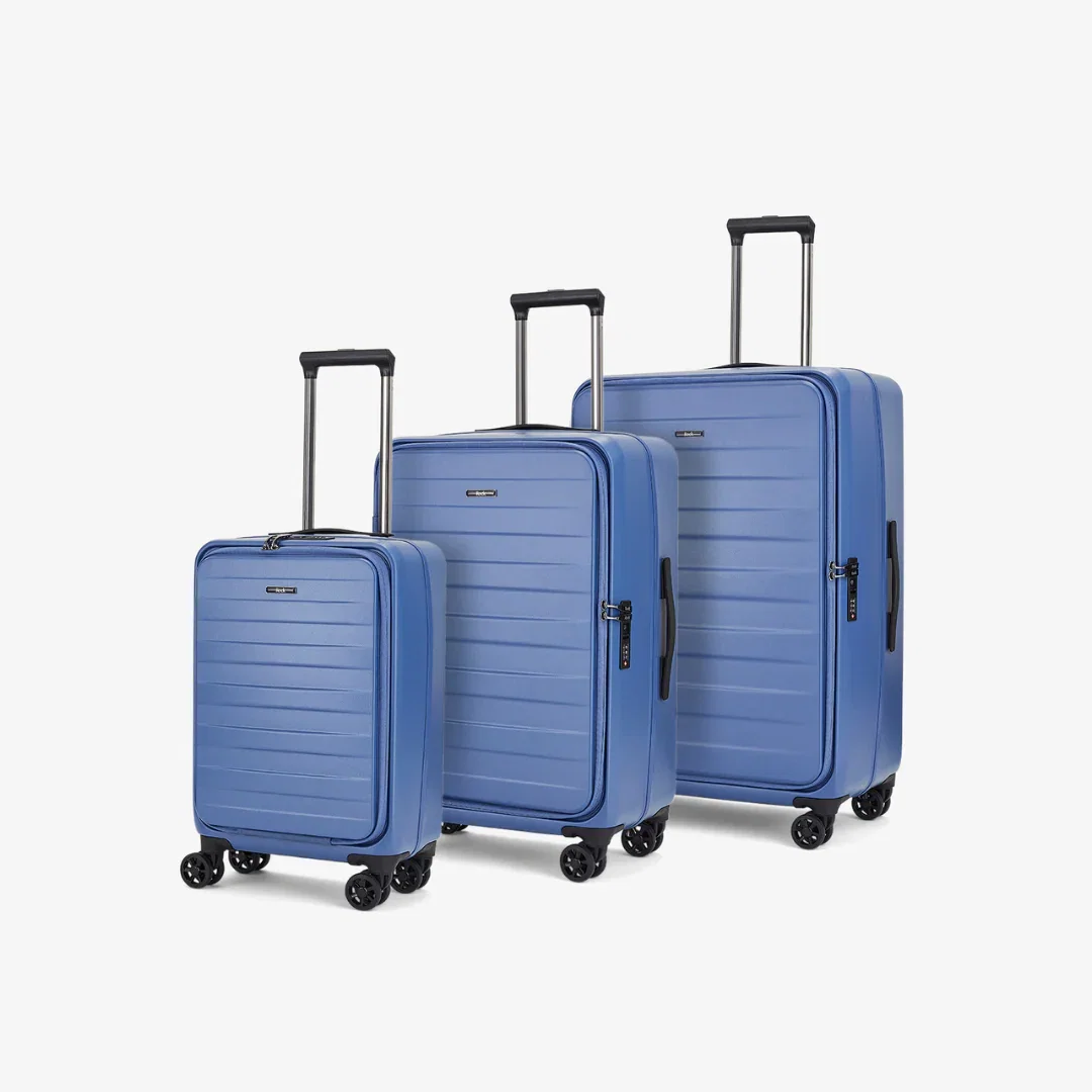 Image of Eden Set of 3 Suitcases in Indigo