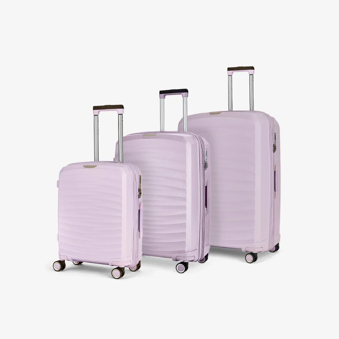 Image of Sunwave Set of 3 Suitcases in Lilac