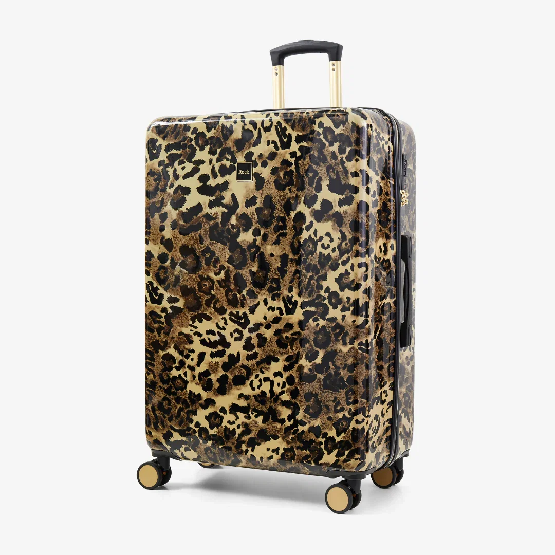 Image of Savannah Large Suitcase in Gold Leopard