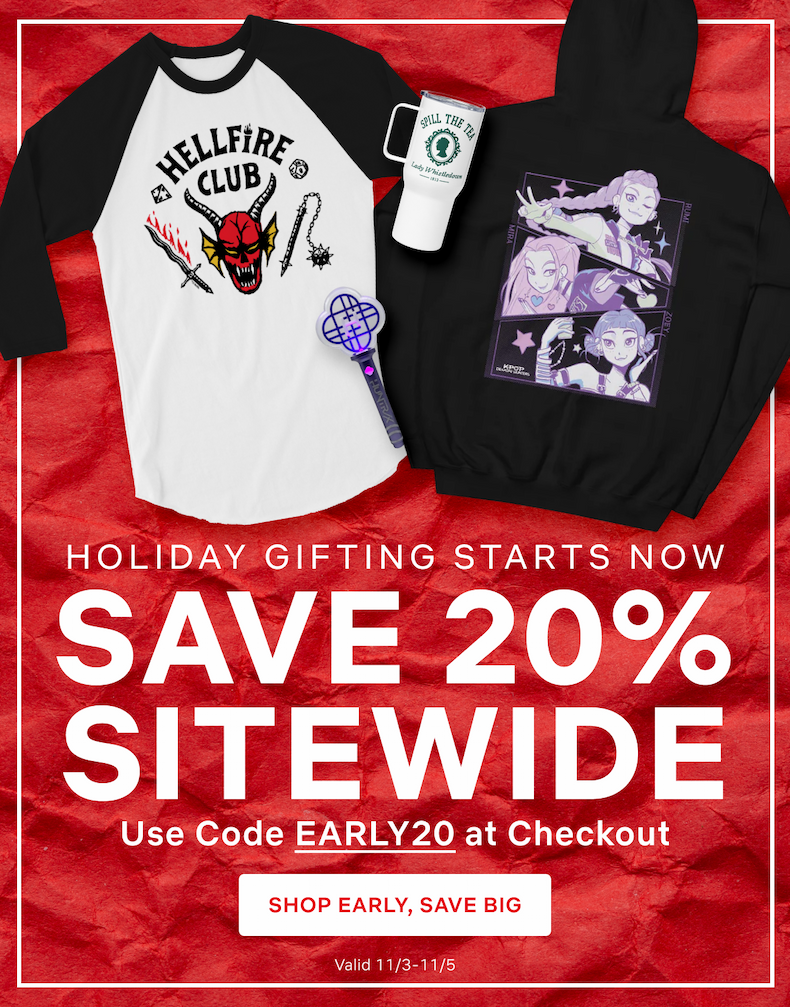 Use Code Early20 at Checkout to save 20% sitewide