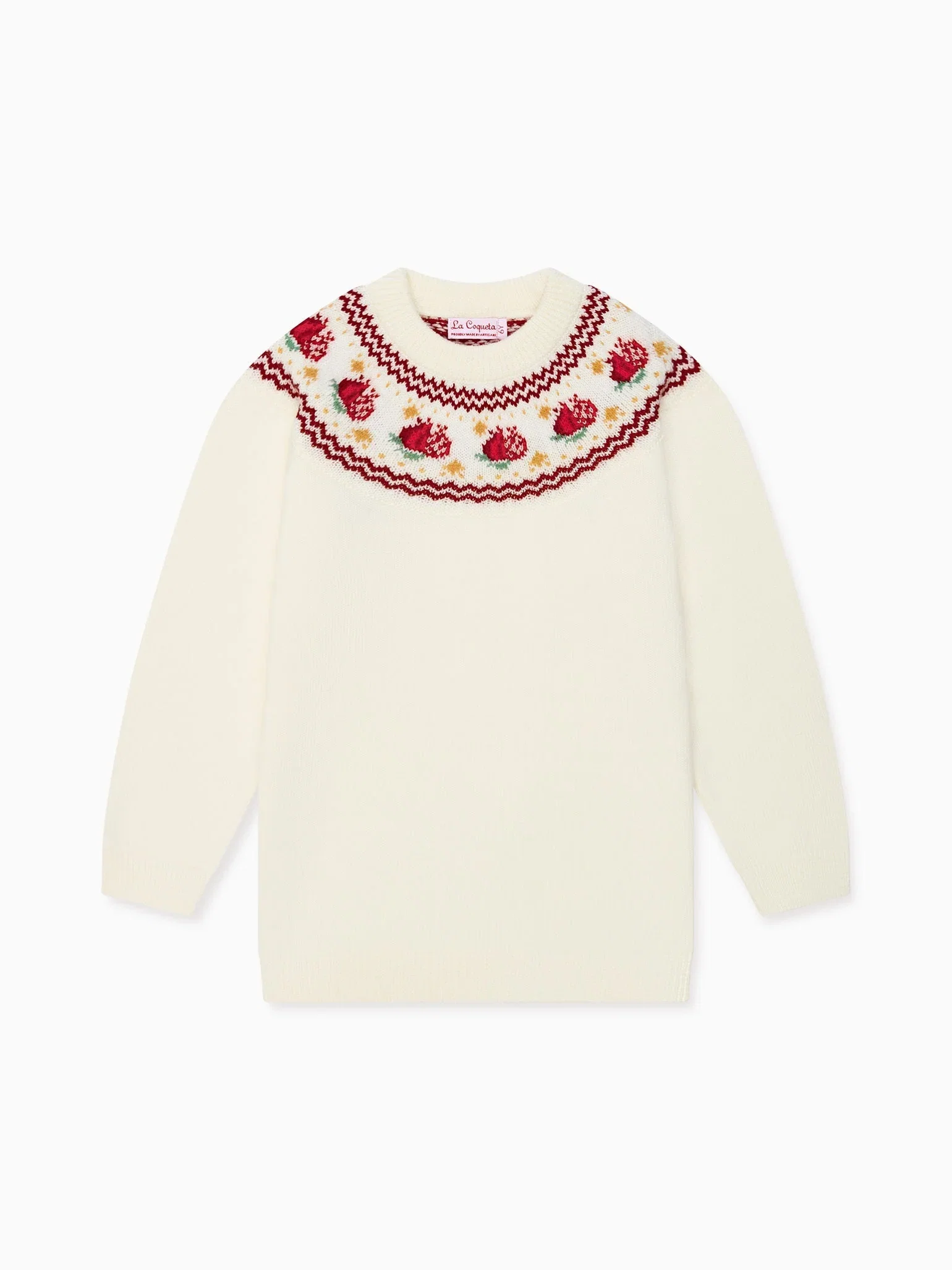 Image of Ivory Grenada Merino Fair Isle Girl Sweater