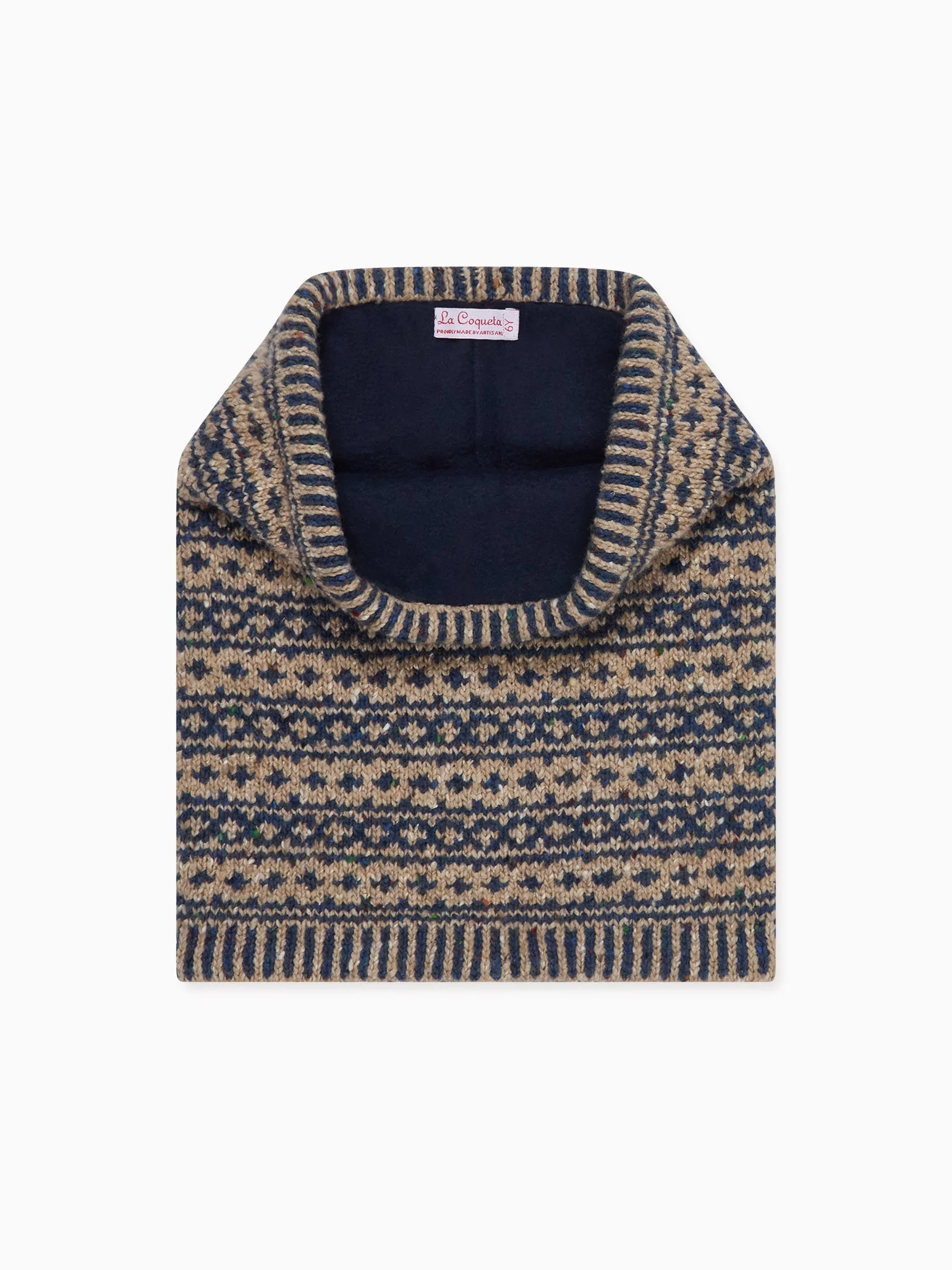 Image of Oatmeal Merino Fair Isle Kids Snood