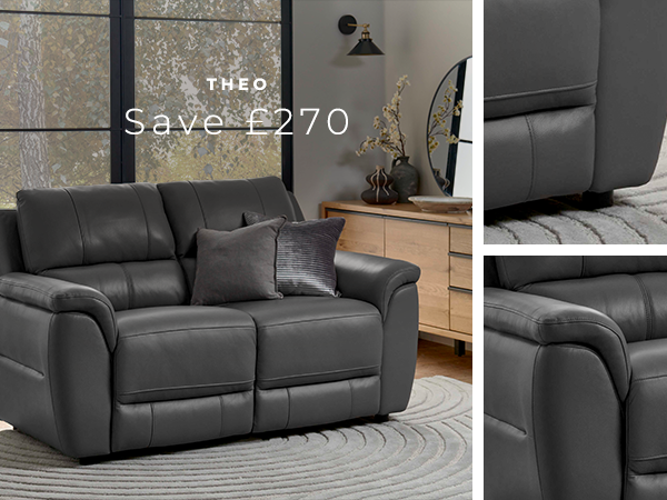 Theo 2 Seater Leather Sofa 