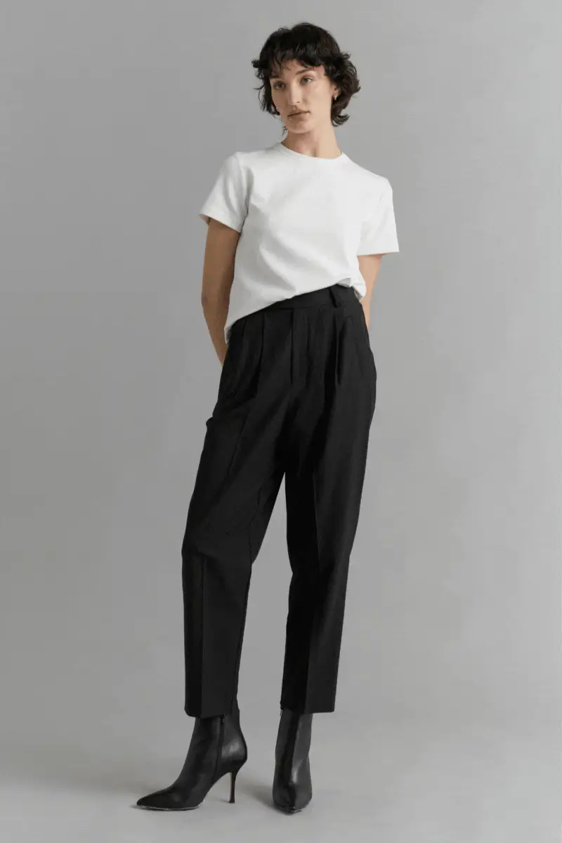 Image of Black Bowie Tencel Cotton GenderU Pants