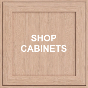 Caption: SHOP CABINETS. Light blonde color cabinets product image.