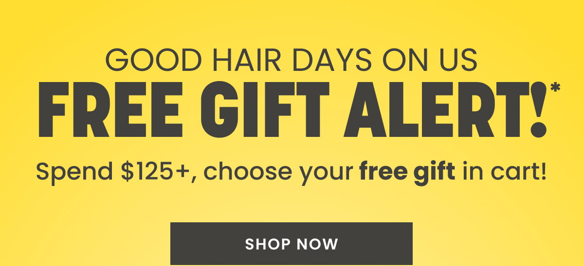 YOUR BLOWOUT BESTIE? A FREE GIFT! Spend $125, choose your free gift.