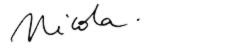 Nicola's signature