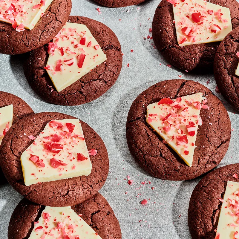 Peppermint bark cookies
