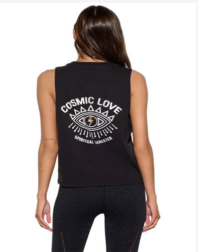 spiritual gangster cosmic love crop tank