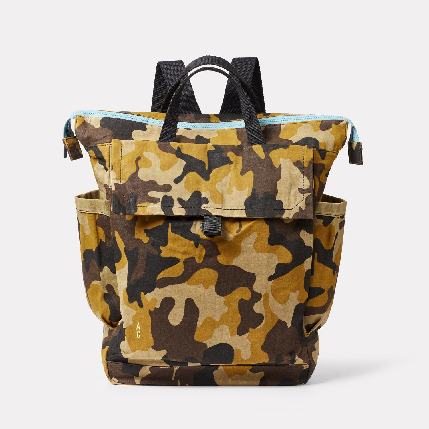 Frik Waxed Canvas Backpack in Corn Camo