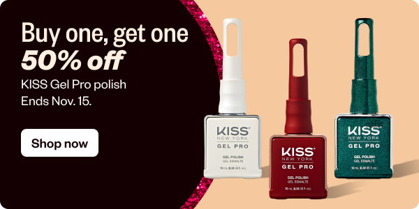 BUY ONE, GET ONE 50% OFF KISS GEL PRO POLISH - SHOP NOW