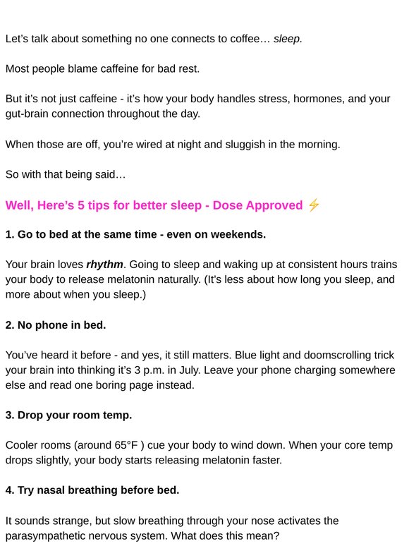Everyday Dose: The FREE guide to better sleep (and better mornings ...