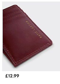 Laila Patent Crackle Card Holder in Cherry