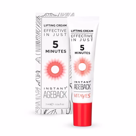 Instant Ageback Anti Aging Creme gegen Augenringe & Tränensäcke, glatte Haut in 5 Minuten, Soforteffekt bei Falten & schlaffer Haut, Lifting Creme 7ml