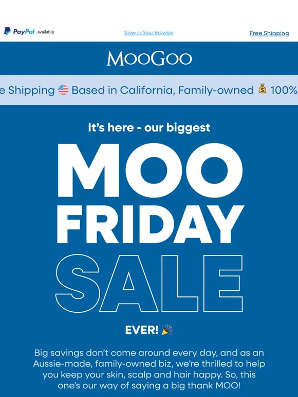 Friday Moos MooGoo: Itβs On! Our Moo Friday Sale Has Hit The Paddock! | Milled