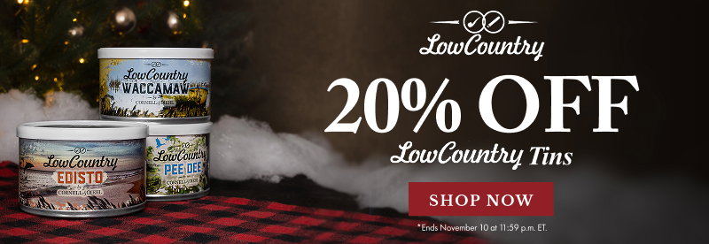 20% Off Low Country Tinned Tobacco
