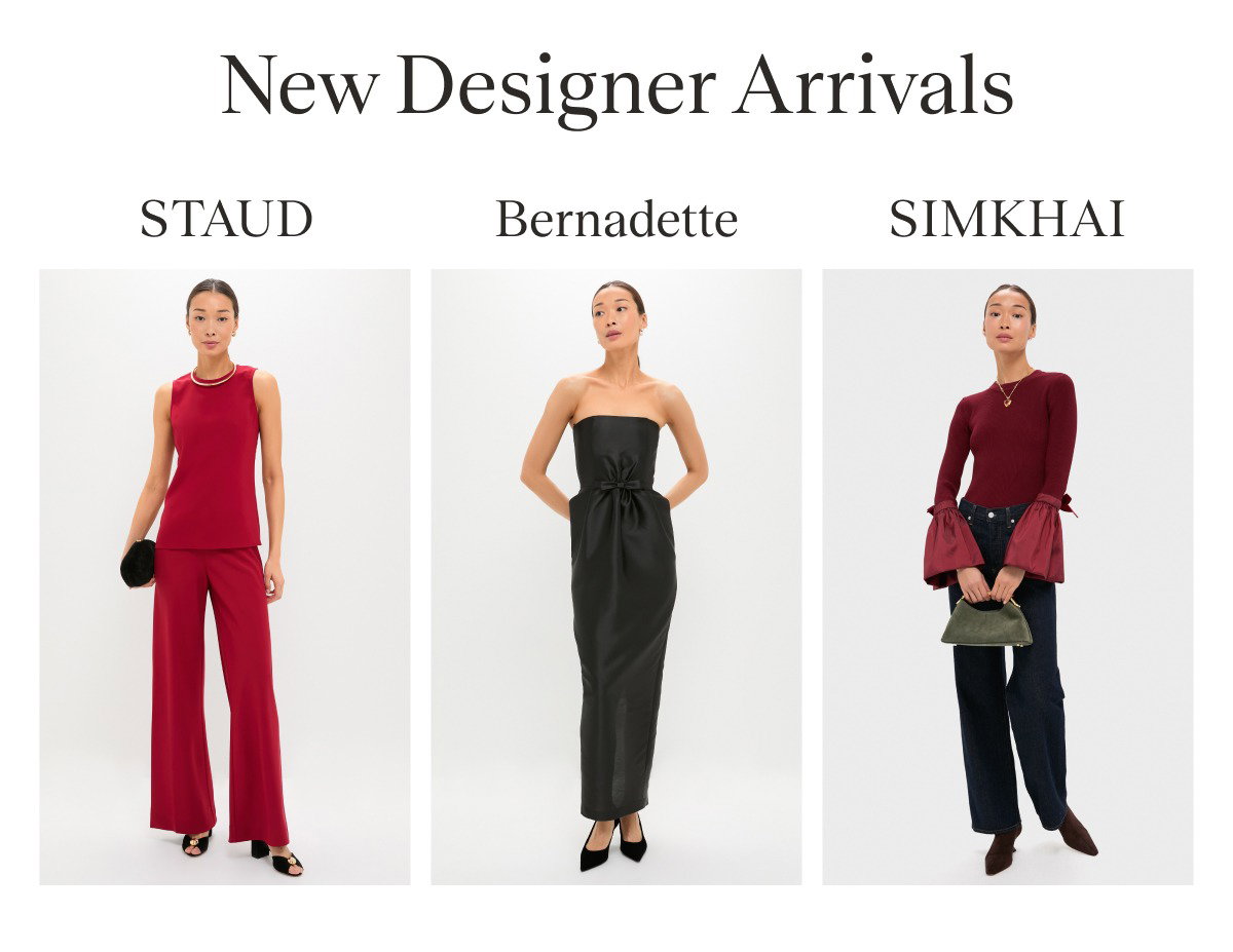 New Designer Arrivals from STAUD, Bernadette, and SIMKHAI