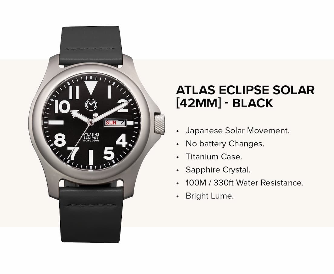 Atlas Eclipse Solar [42mm] - Black