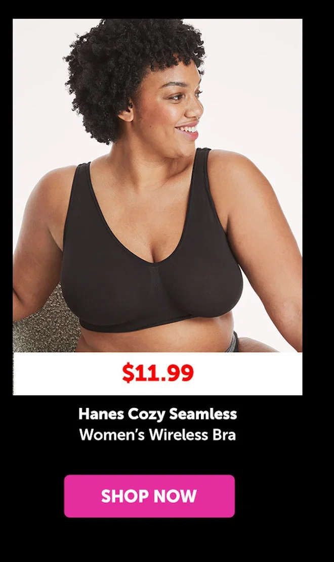 Hanes Cozy Seamless Women’s Wireless Bra
