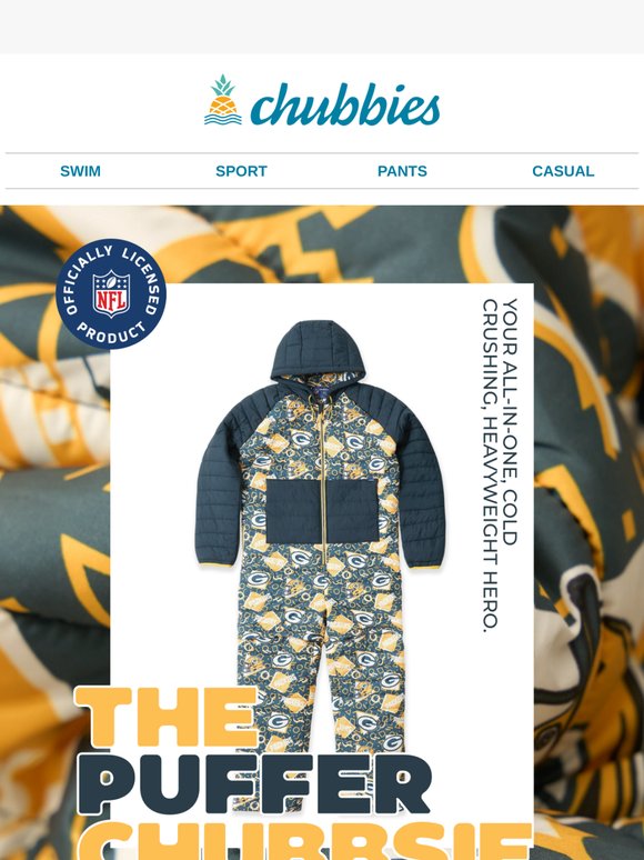 Chubbies: THE NFL PUFFER CHUBBSIE .. yeah, you read that right. | Milled