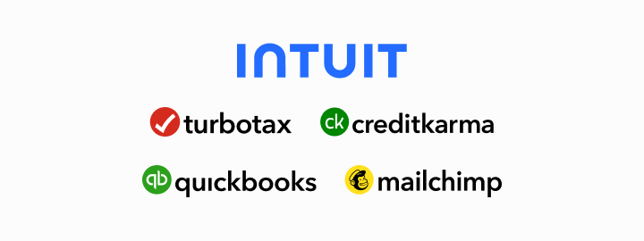 Intuit logo | TurboTax logo | Credit Karma logo | QuickBooks logo | Mailchimp logo
