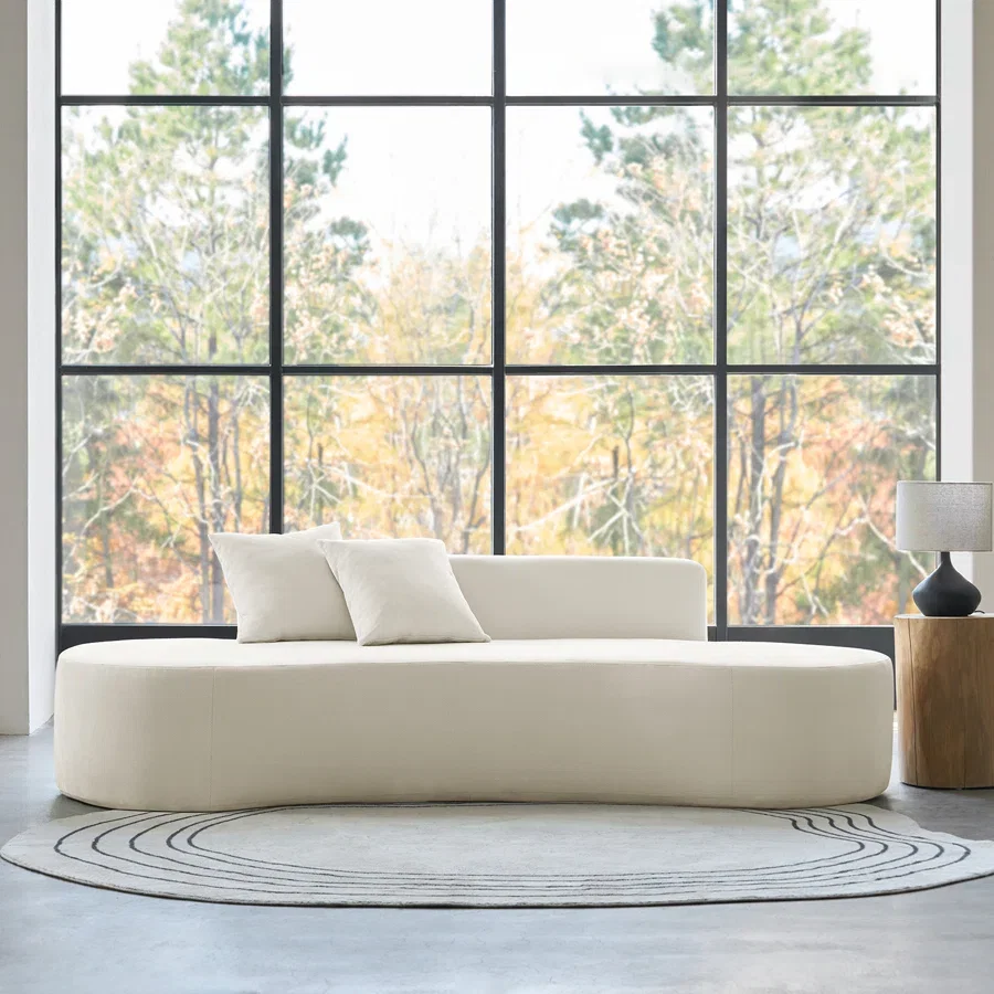 Nerio 94" No Assembly Required Compressed Cloud Sofa