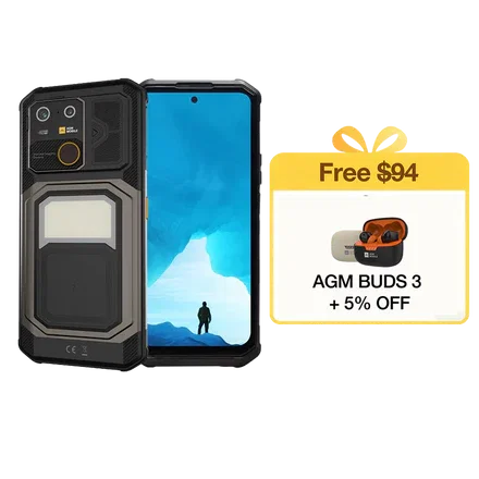 AGM G3 | Rugged Smartphone | 12GB+512GB | 10000mAh Battery | 5W Speaker 116dB  | 50MP Front Camera | 120Hz Display | IP68 IP69K | Wireless Charging