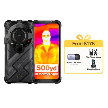 AGM G2 Guardian | 5G Unlocked Rugged Smartphone | Thermal Monocular Long Detection Range: 500m/yd | 10 mm Objective Lens