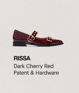 Rissa, Dark Cherry Red Patent & Hardware