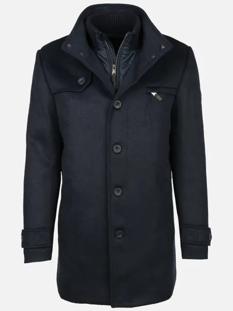 Herren Wollmantel im 2in1 Look