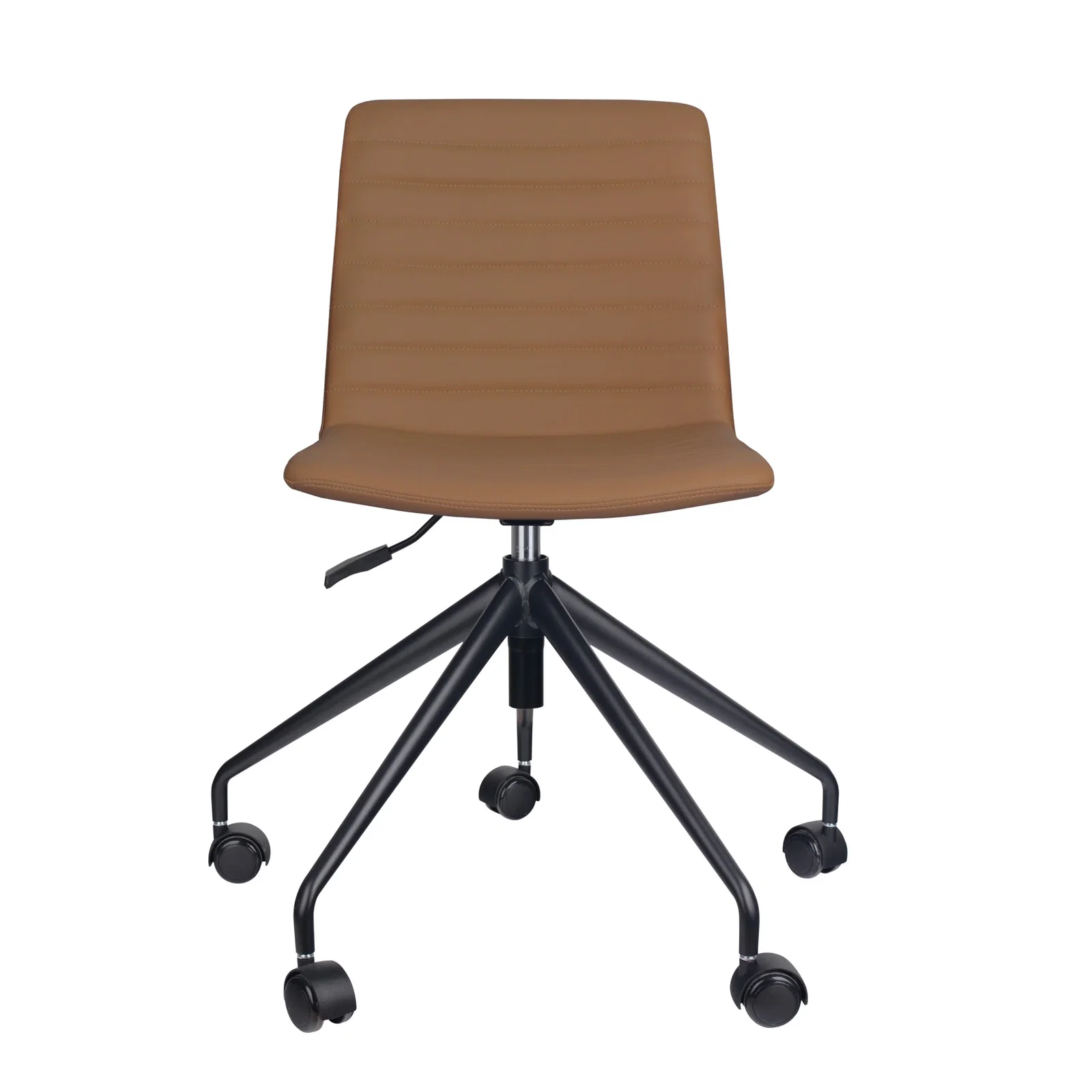 Pixel Chair with Swivel 5 Star Base - Amber PU / Black P/C / No Arms
