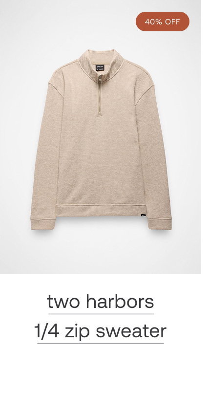 two harbors 1/4 zip sweater