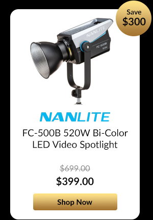 NanLite FC-500B 520W Bi-Color LED Video Spotlight