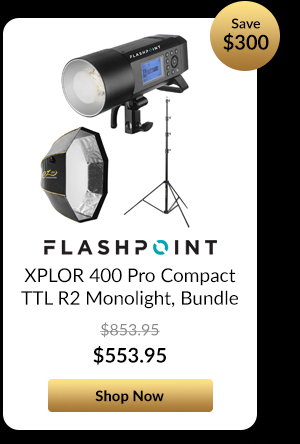 Flashpoint XPLOR 400 Pro Compact TTL R2 Monolight, Bundle