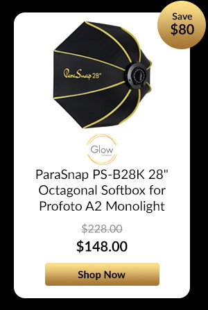 Glow ParaSnap PS-B28K 28inches Octagonal Softbox for Profoto A2 Monolight