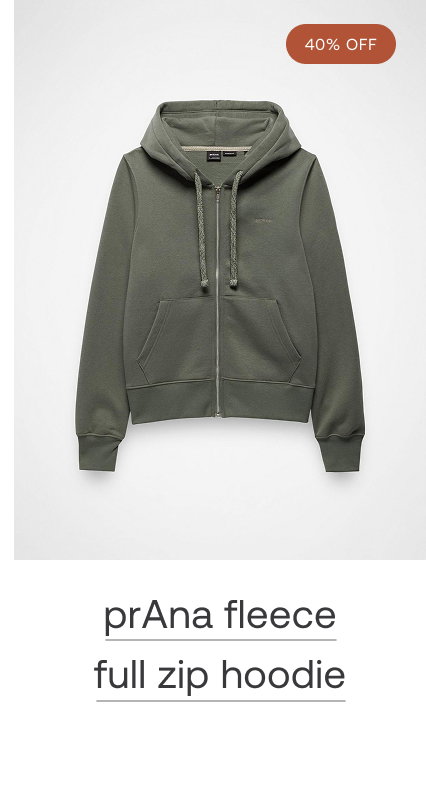 prAna fleece full zip hoodie