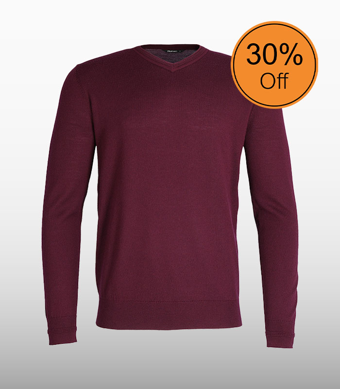 Men's Merino V-Neck Knitted Jumper