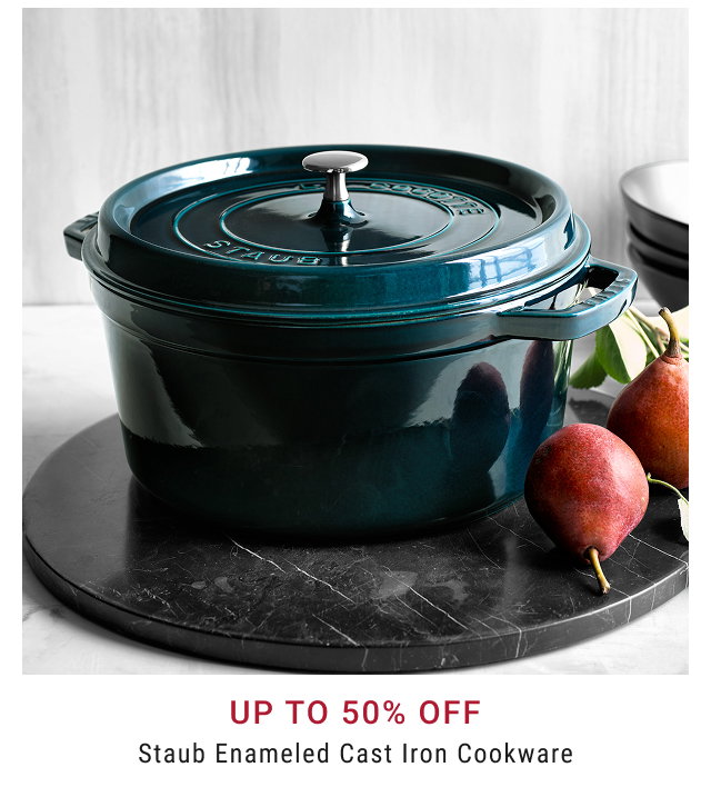 Up to 50% Off Staub Enameled Cast Iron Cookware