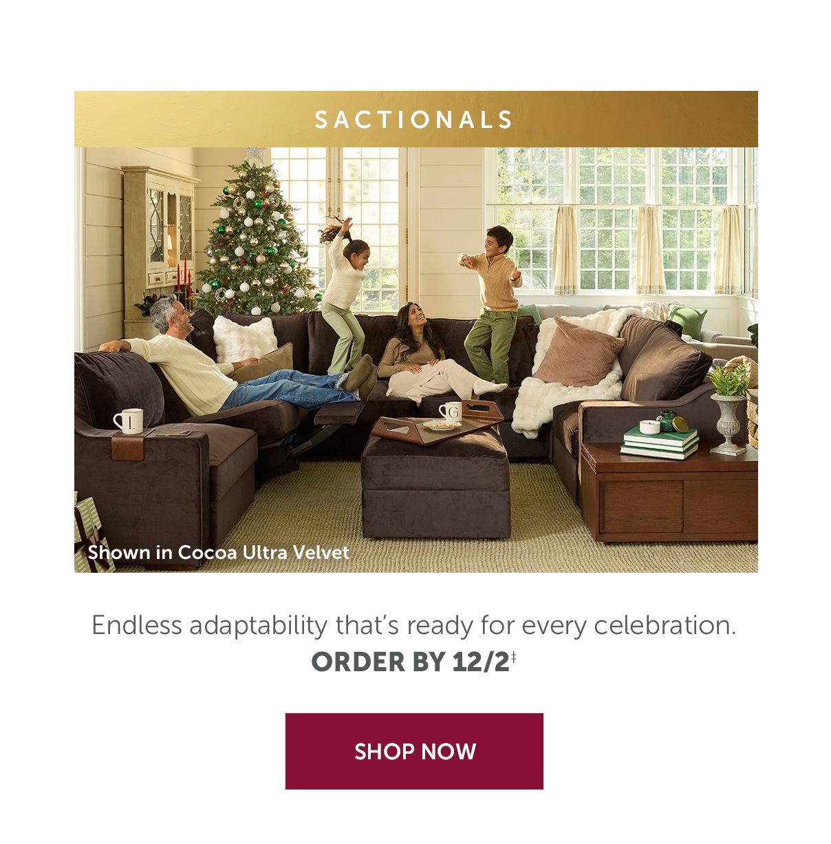 Sactionals | SHOP NOW >>