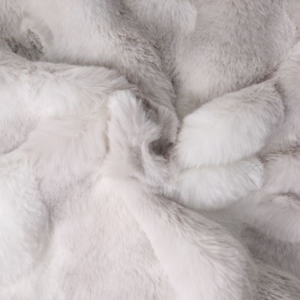 Tissu Fausse fourrure Nebraska uni Gris perle