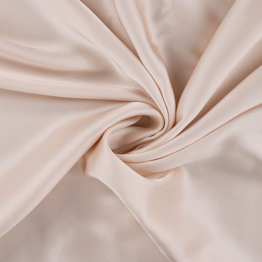 Tissu Viscose Olivia touché Satin uni Ecru