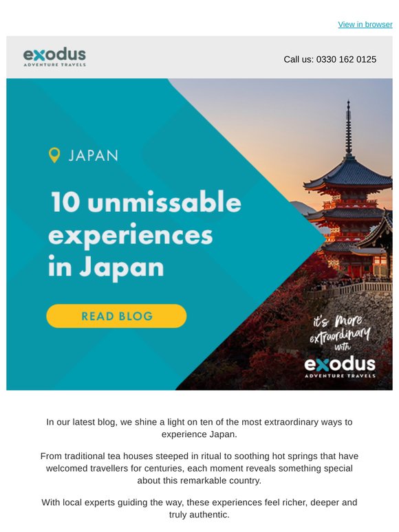 Exodus Travels: 10 Unmissable Experiences to Have in Japan | Milled