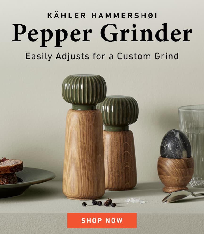 Kähler Hammershøi Pepper Grinder. Easily Adjusts for a Custom Grind