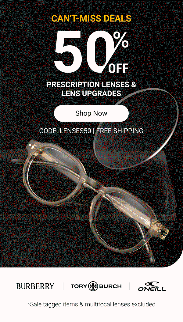 50% OFF lenses & lens upgrades | Code: LENSES50