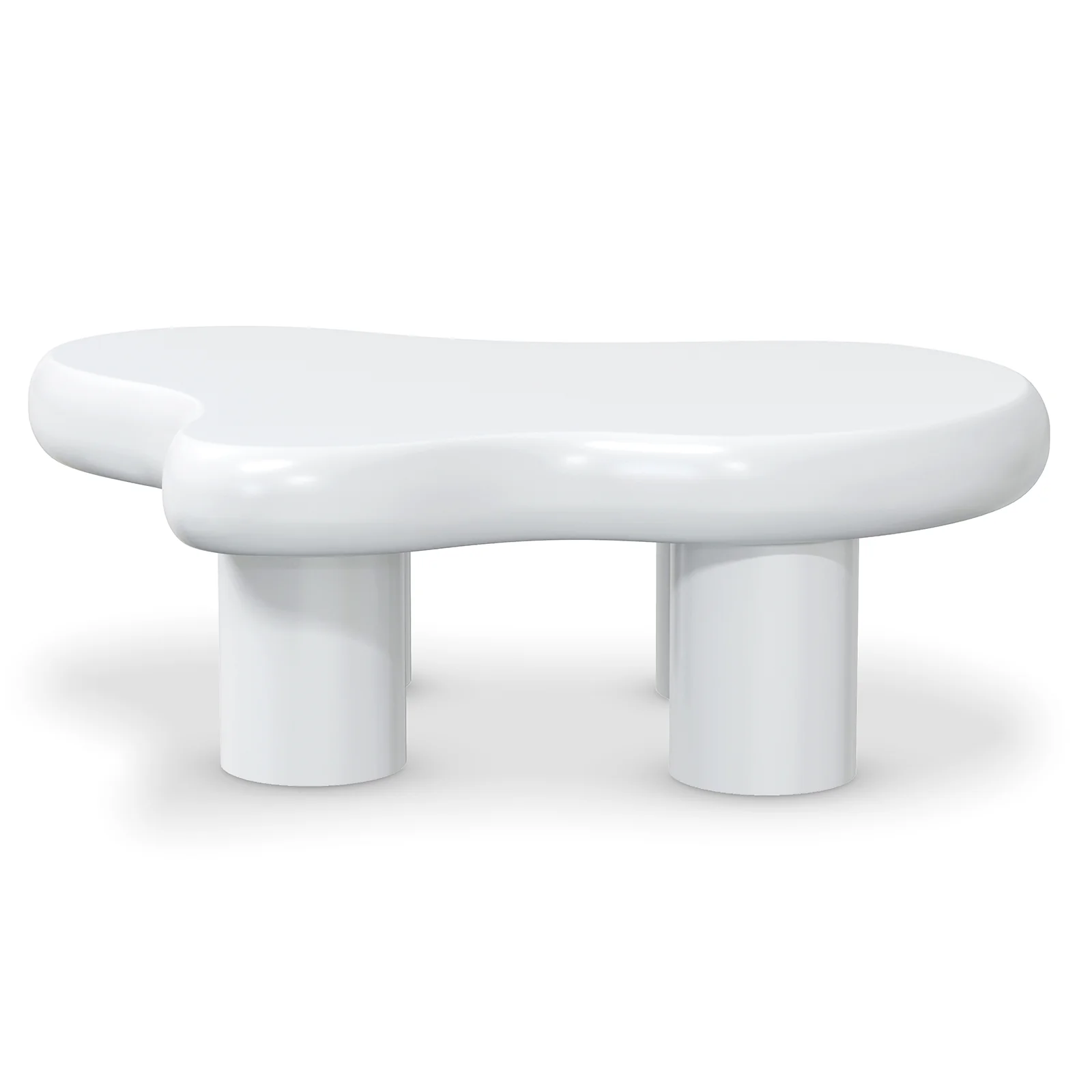 Image of Blissey 90cm Organic Curved Cloud Coffee Table in White