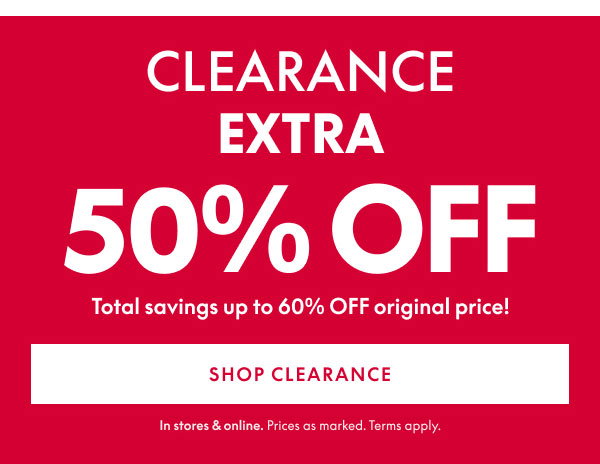 50% Off Clearance