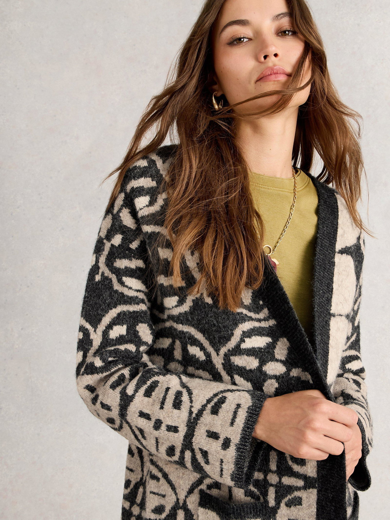 Shop Jewel Longline Cardi