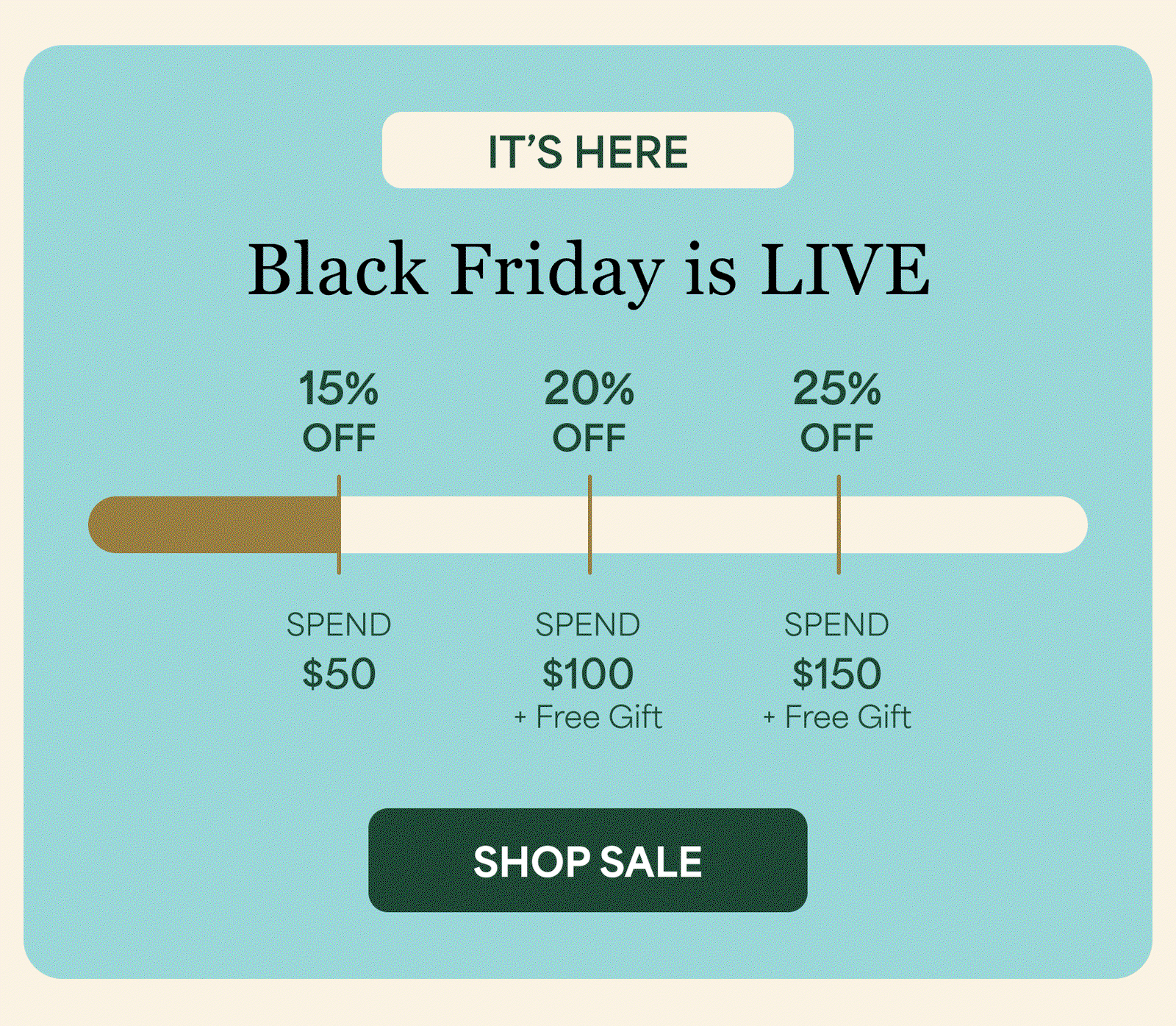 Shop Black Friday savings - up to 25% off and free gift on orders $100+