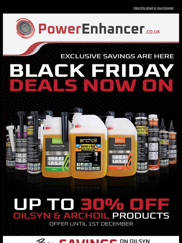 Powerenhancer: Black Friday: 30% Off Archoil + Oilsyn | Milled