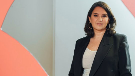 Bari Weiss poses for a photo